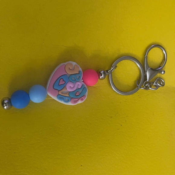 Colorful Heart Keychain - Picture 3 of 8